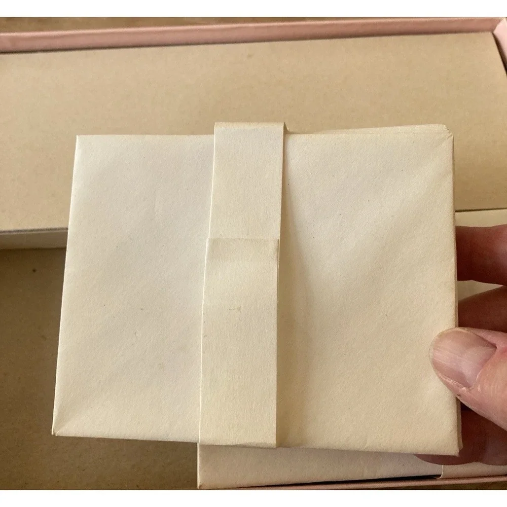 Vintage stationery Twilight Rose note paper gummed captions pink brown 1950's